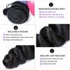 Picture of Malaysian Loose Wave 3 Bundles With Closure Human Hair Bundles With Lace Closure Hair Natural Color 1B Queen Hair Co., Ltd